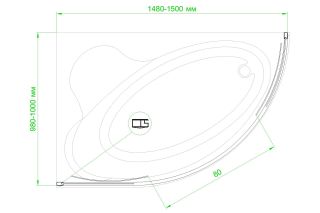 Шторка на ванну Royal Bath Alpine 150ми белый RB150ALP-T